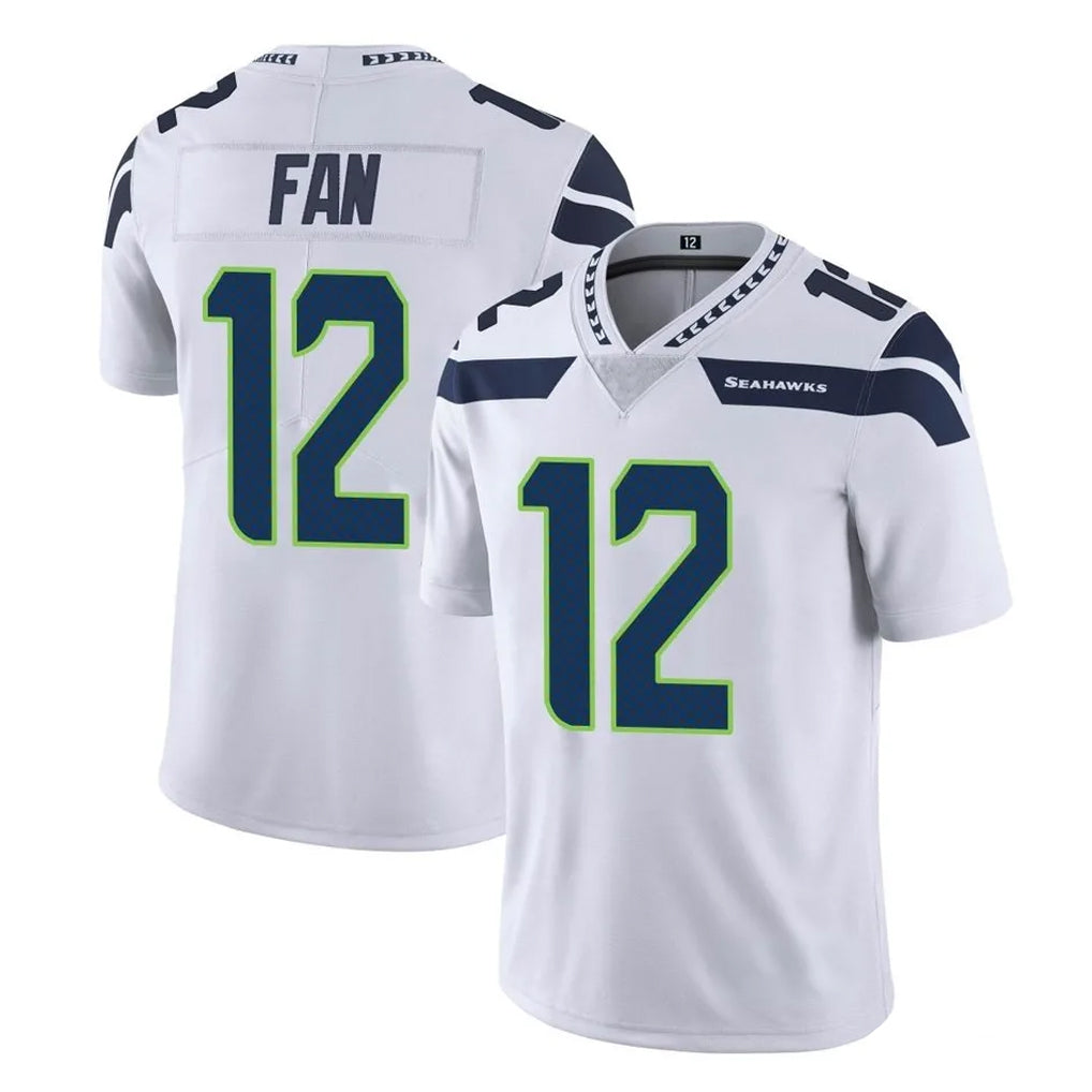 S.Seahawks #12 12th Fan Player White Limited Vapor Untouchable Home Game ROCER Stitched Jerseys
