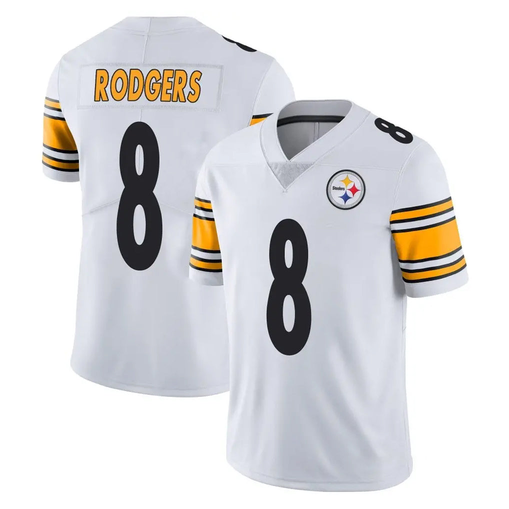 P.Steelers #8 Aaron Rodgers Player White Limited Vapor Untouchable Home Game ROCER Stitched Jerseys