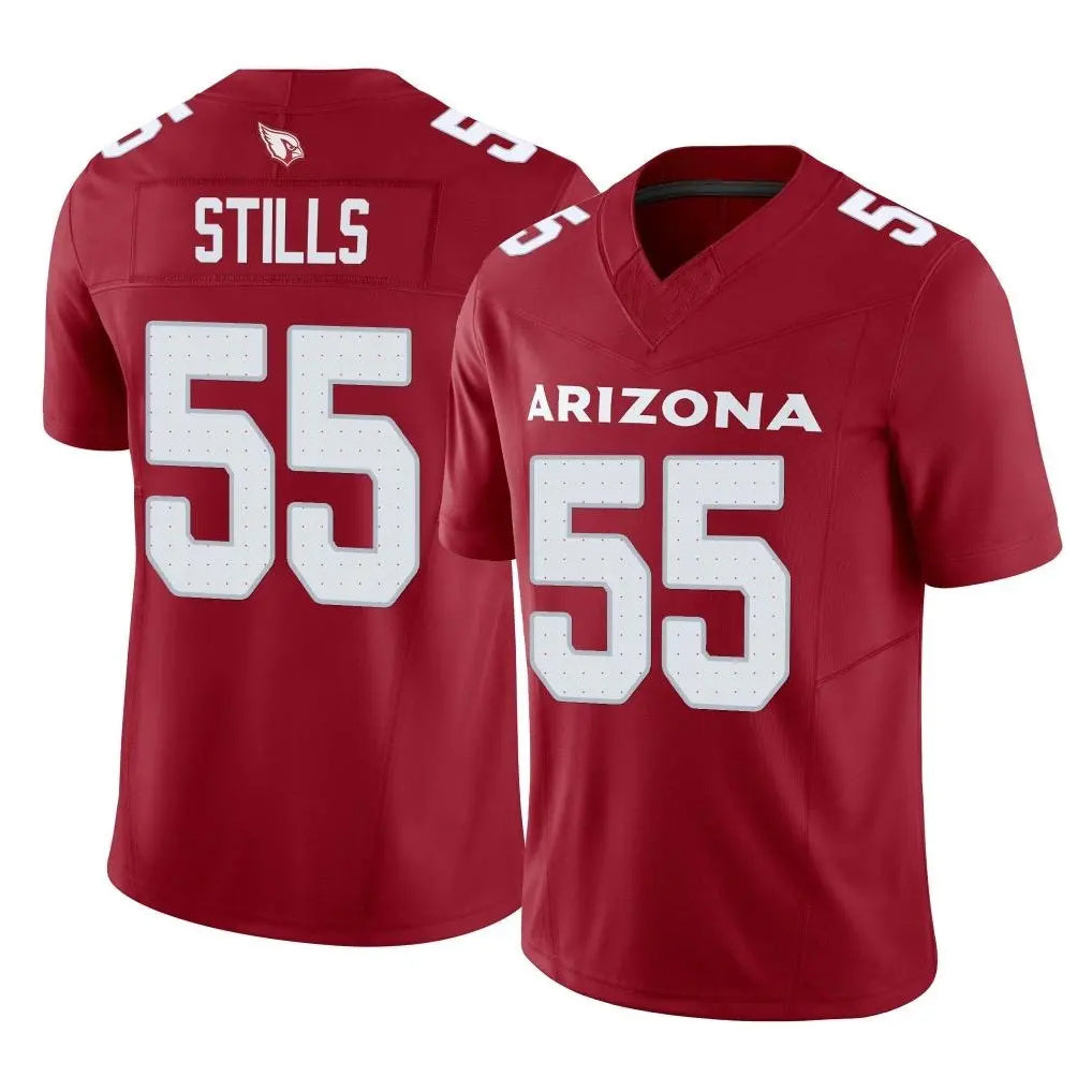 A.Cardinals #55 Dante Stills Player Cardinal Vapor F.U.S.E. Limited Home Game ROCER Stitched Jerseys