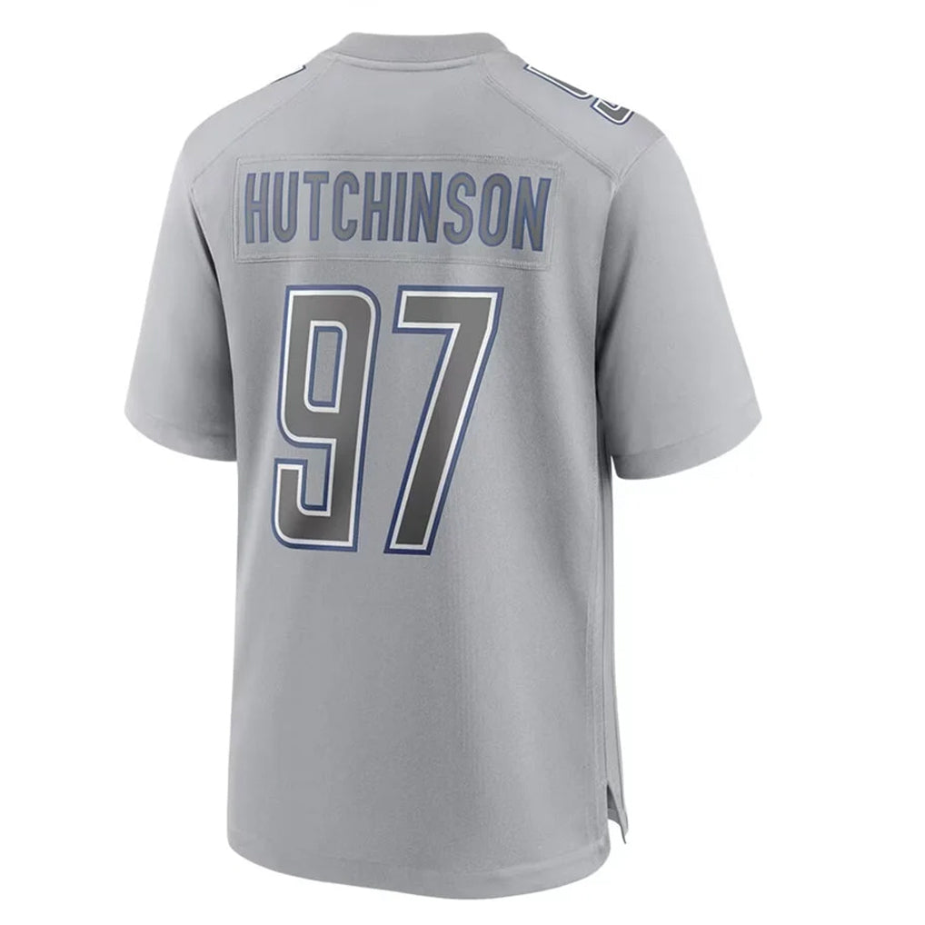 D.Lions #97 Aidan Hutchinson Player Gray Atmosphere Fashion Home Game ROCER Stitched Jerseys