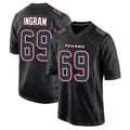 H.Texans #69 Ed Ingram Player Black Fashion Home Game ROCER Stitched Jerseys