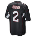 A.Cardinals #2 Will Johnson Player Black Home Game ROCER Stitched Jerseys