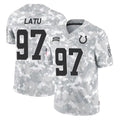 IN.Colts #97 Laiatu Latu Player Arctic Camo Salute To Service Limited Game ROCER Stitched Jerseys