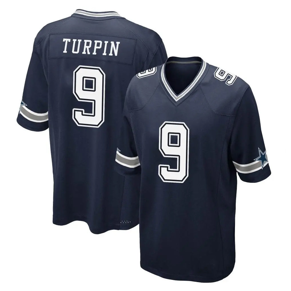 D.Cowboys #9 KaVontae Turpin Player Navy Home Game ROCER Stitched Jerseys