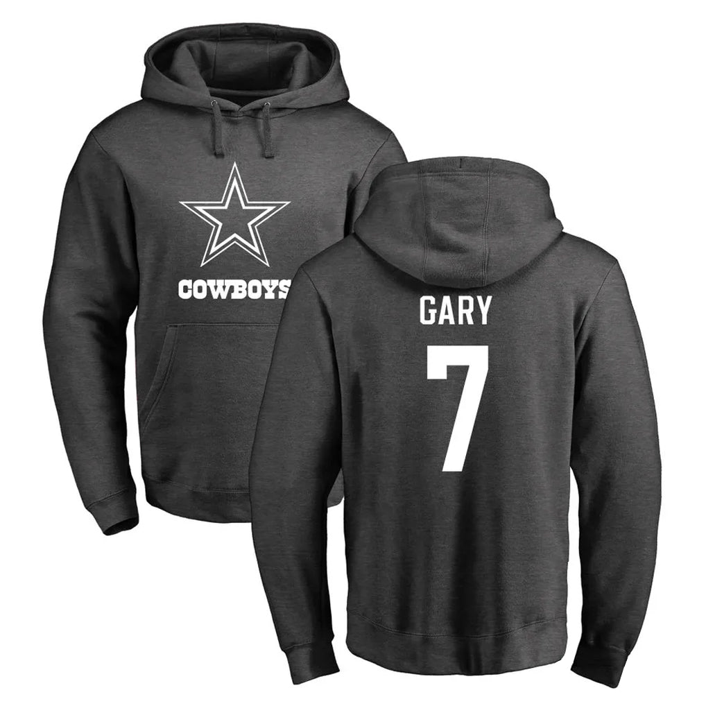 D.Cowboys #7 Rashan Gary Player Ash One Color Pullover Hoodie Limited ROCER Stitched Jerseys