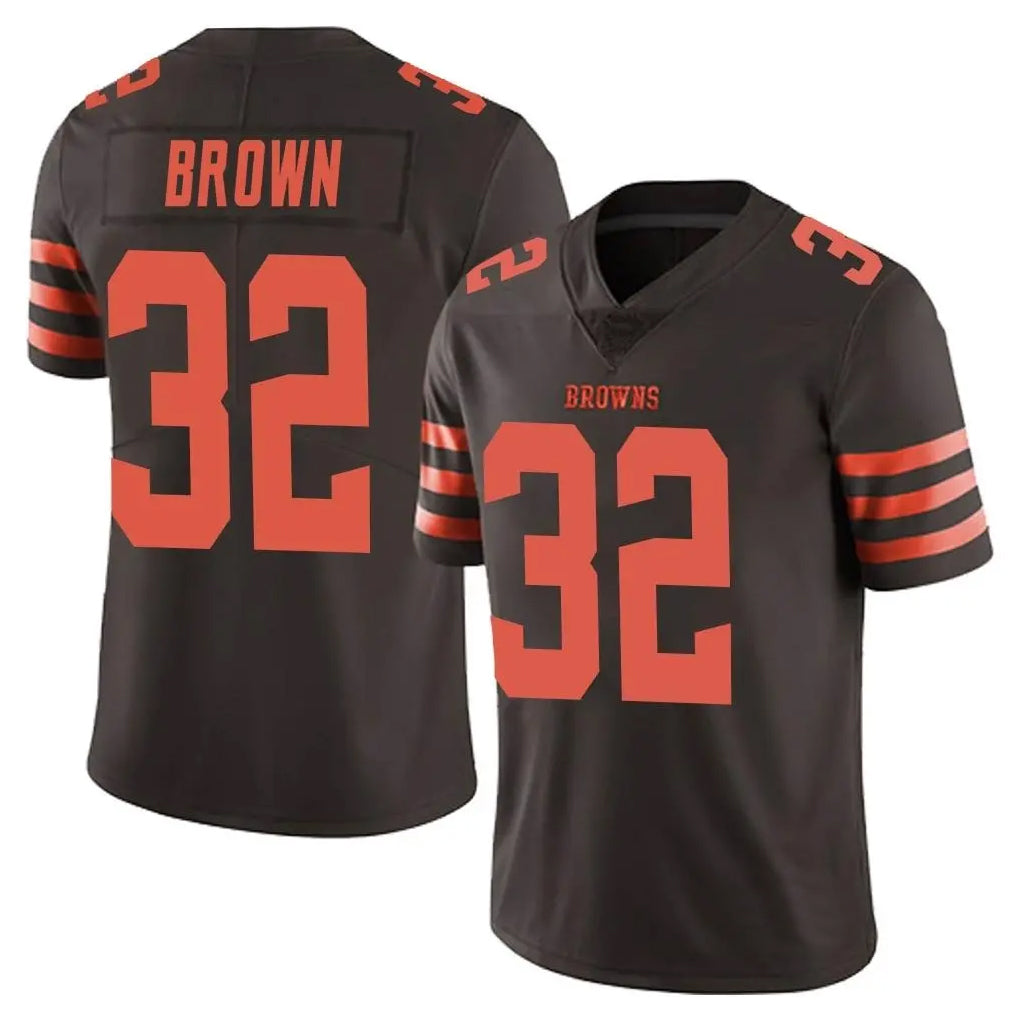 C.Browns #32 Jim Brown Player Browns Color Rush Limited Home Game ROCER Stitched Jerseys