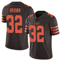 C.Browns #32 Jim Brown Player Browns Color Rush Limited Home Game ROCER Stitched Jerseys