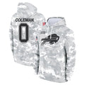 B.Bills #0 Keon Coleman Player Arctic Camo Salute to Service Hoodies ROCER Stitched Jerseys