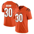 C.Bengals #30 Chase Brown Player Orange Vapor Untouchable Limited Home Game ROCER Stitched Jerseys