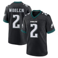 P.Eagles #2 Riq Woolen Player Black Game Home ROCER Stitched Jerseys