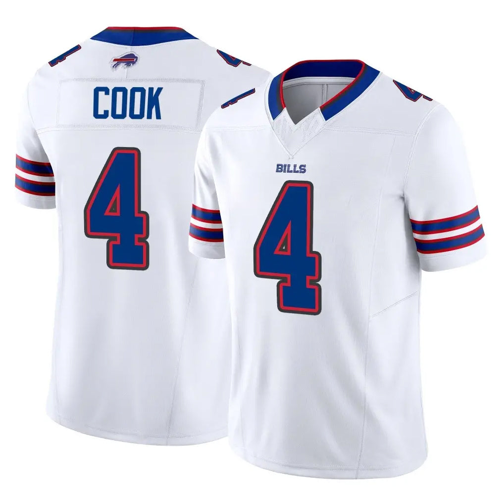 B.Bills #4 James Cook III Player White Vapor F.U.S.E. Limited ROCER Stitched Jerseys