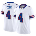 B.Bills #4 James Cook III Player White Vapor F.U.S.E. Limited ROCER Stitched Jerseys