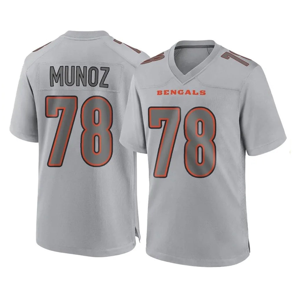 C.Bengals #78 Anthony Munoz Player Gray Atmosphere Fashion Game ROCER Stitched Jerseys