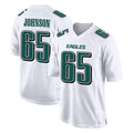 P.Eagles #65 Lane Johnson Player White Tundra Fashion Home Game ROCER Stitched Jerseys