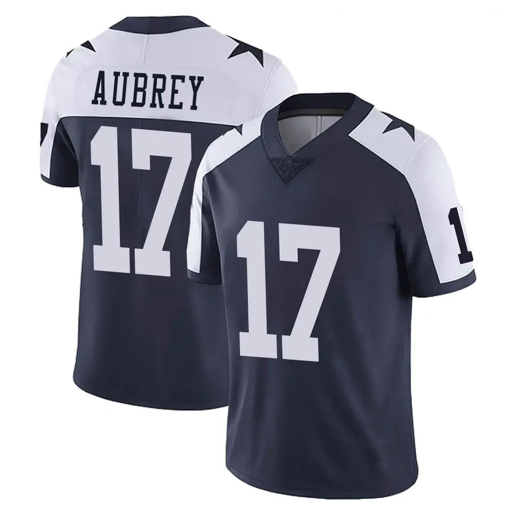 D.Cowboys #17 Brandon Aubrey Player Navy-White Limited Alternate Vapor Untouchable Home Game ROCER Stitched Jerseys