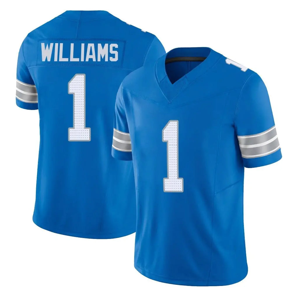 D.Lions #1 Jameson Williams Player Blue Limited Vapor F.U.S.E. Alternate Home Game ROCER Stitched Jerseys