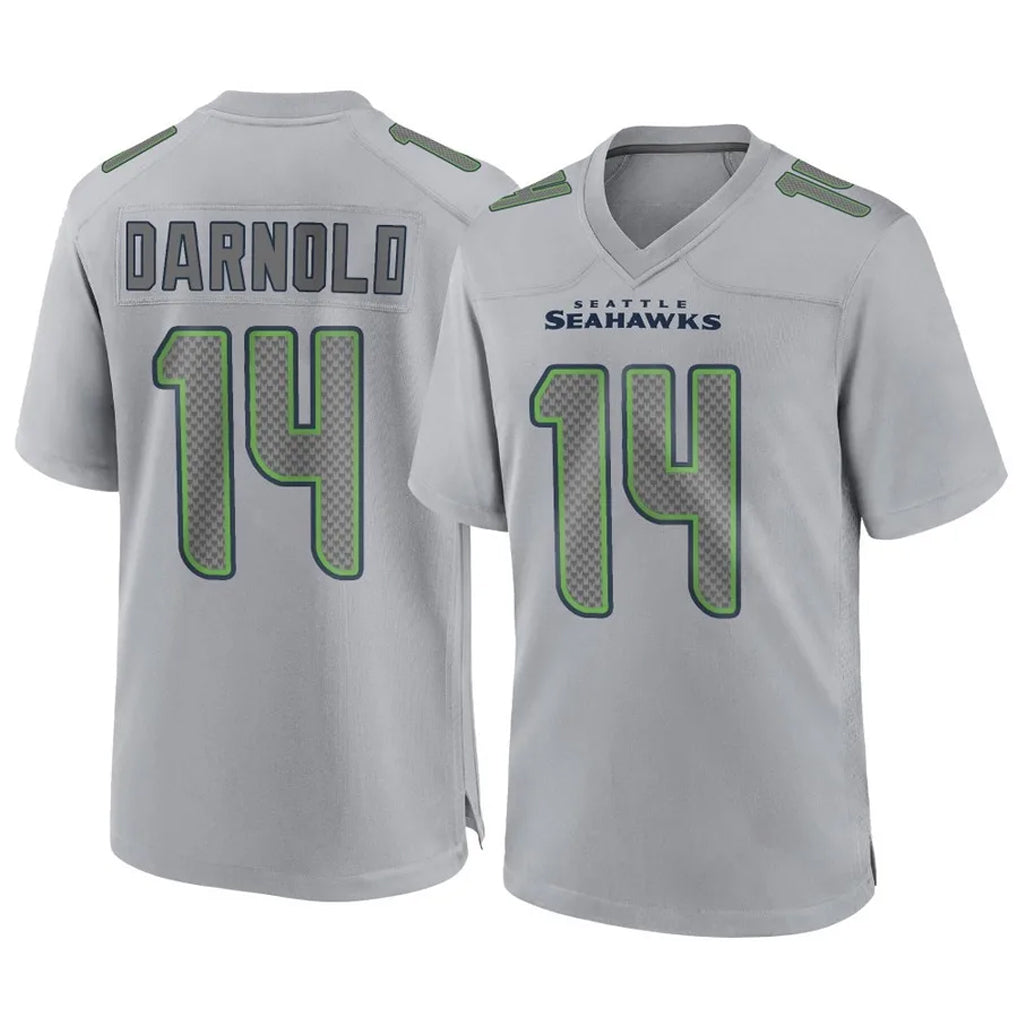 S.Seahawks #14 Sam Darnold Player Gray Atmosphere Fashion Home Game ROCER Stitched Jerseys
