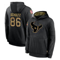 H.Texans #86 Dalton Schultz Player Black Salute to Service Hoodies Limited Game ROCER Stitched Jerseys