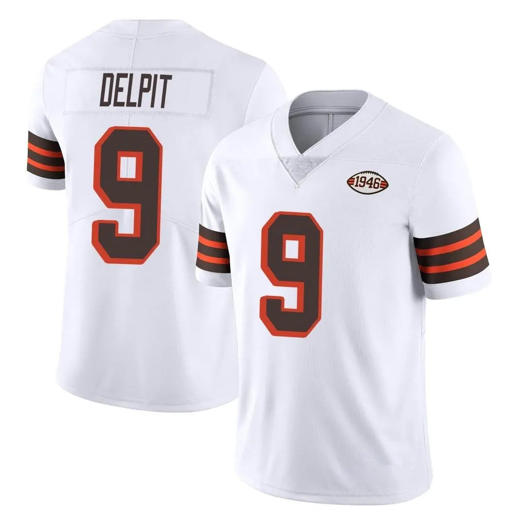 C.Browns #9 Grant Delpit Player White Limited  Vapor 1946 Collection Alternate Game ROCER Stitched Jerseys