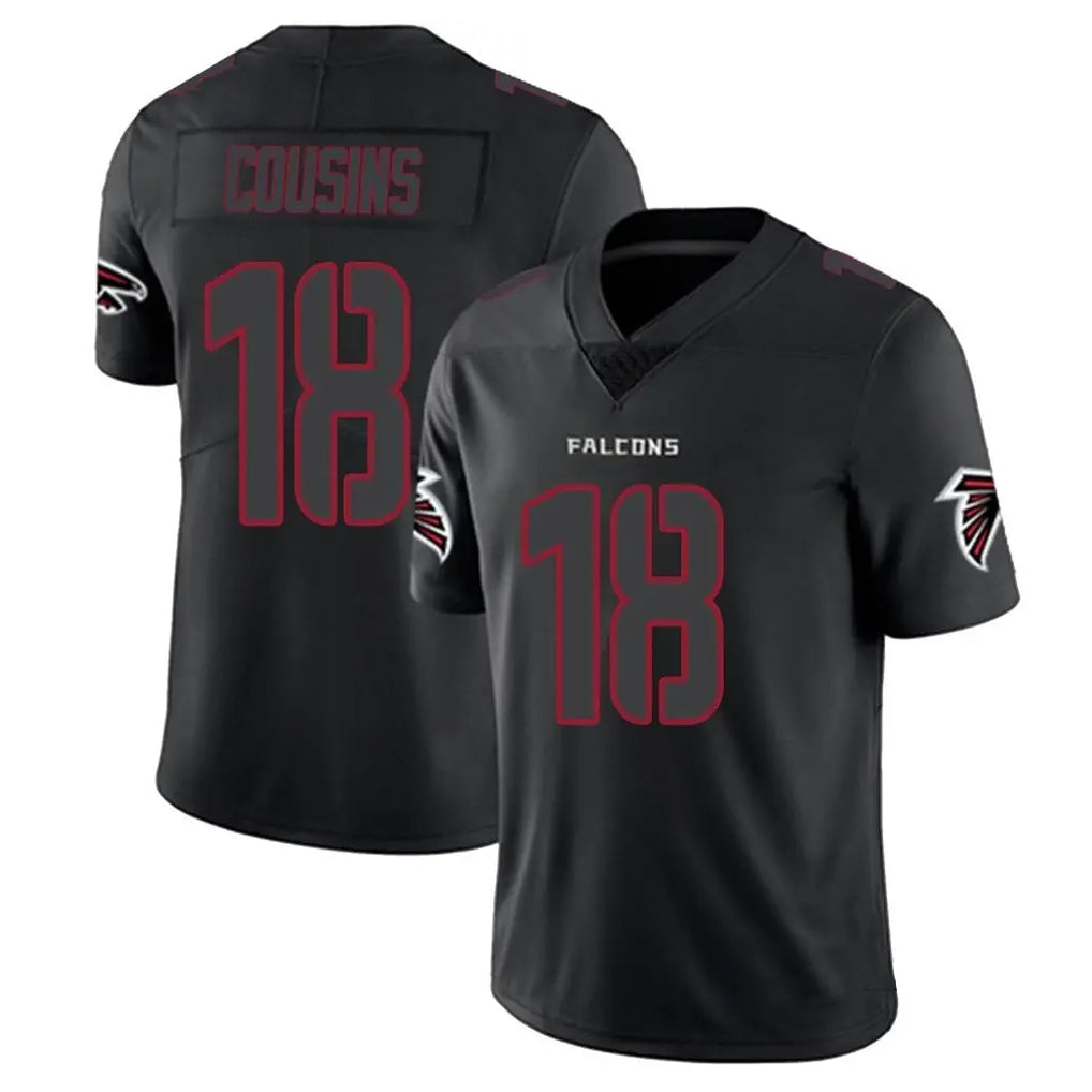A.Falcons #18 Kirk Cousins Player Black Impact Limited Game ROCER Stitched Jerseys