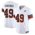 C.Browns #49 Carson Schwesinger Player White Limited Vapor F.U.S.E. Alternate Game ROCER Stitched Jerseys
