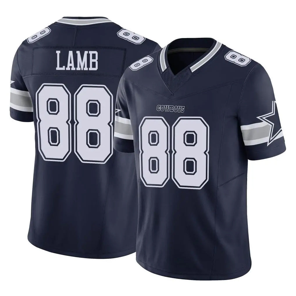 D.Cowboys #88 CeeDee Lamb Player Navy Limited Vapor F.U.S.E. Home Game ROCER Stitched Jerseys