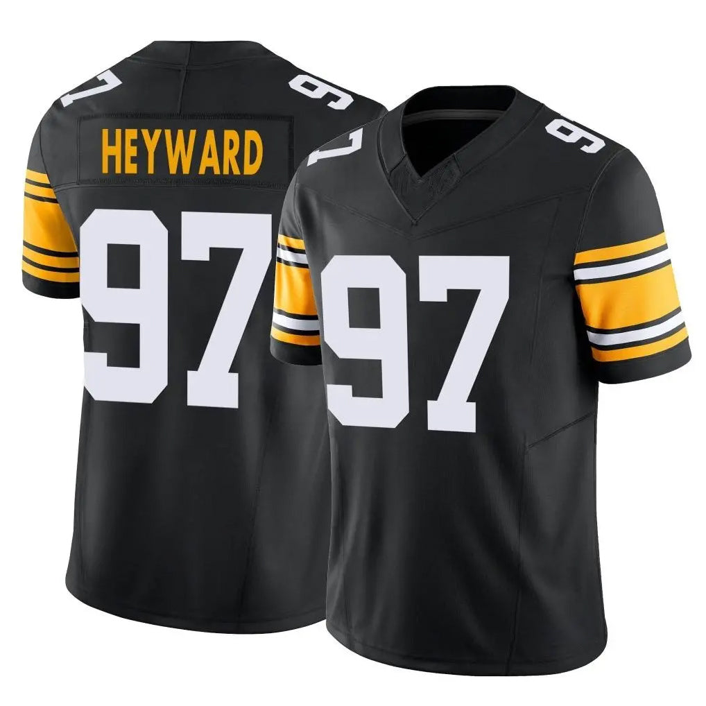 P.Steelers #97 Cameron Heyward Player Black Limited Alternate Vapor F.U.S.E. Home Game ROCER Stitched Jerseys