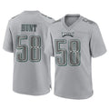 P.Eagles #58 Jalyx Hunt Player Gray Atmosphere Fashion Home Game ROCER Stitched Jerseys