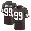 C.Browns #99 Julian Okwara Player Brown Home Game ROCER Stitched Jerseys