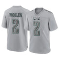 P.Eagles #2 Riq Woolen Player Gray Atmosphere Fashion Home Game ROCER Stitched Jerseys