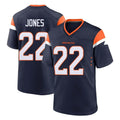 D.Broncos #22 Brandon Jones Player Navy Home Game ROCER Stitched Jerseys