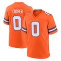 D.Broncos #0 Jonathon Cooper Player Orange Alternate Collection Throwback Game ROCER Stitched Jerseys