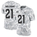A.Cardinals #21 Garrett Williams Player Camo Salute to Service Limited ROCER Stitched Jerseys