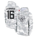 J.Jaguars #16 Trevor Lawrence Player Arctic Camo Salute to Service Hoodies Limited Game ROCER Stitched Jerseys