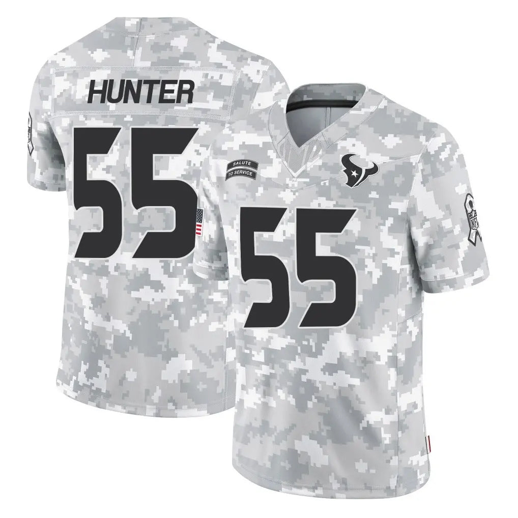 H.Texans #55 Danielle Hunter Player Arctic Camo Salute To Service Limited Game ROCER Stitched Jerseys