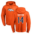 D.Broncos #14 Courtland Sutton Player Orange Pullover Hoodie Limited ROCER Stitched Jerseys
