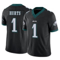 P.Eagles #1 Jalen Hurts Player Black Limited Vapor F.U.S.E. Home Game ROCER Stitched Jerseys