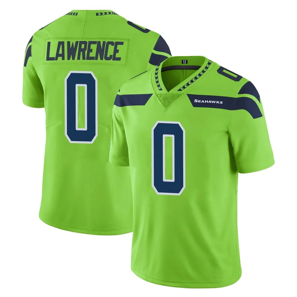 S.Seahawks #0 DeMarcus Lawrence Player Green Limited Color Rush Home Game ROCER Stitched Jerseys