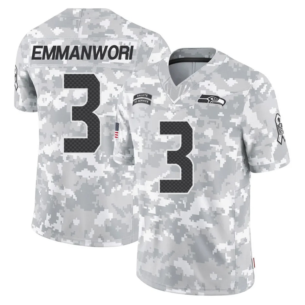 S.Seahawks #3 Nick Emmanwori Player Arctic Camo Limited Salute To Service Home Game ROCER Stitched Jerseys
