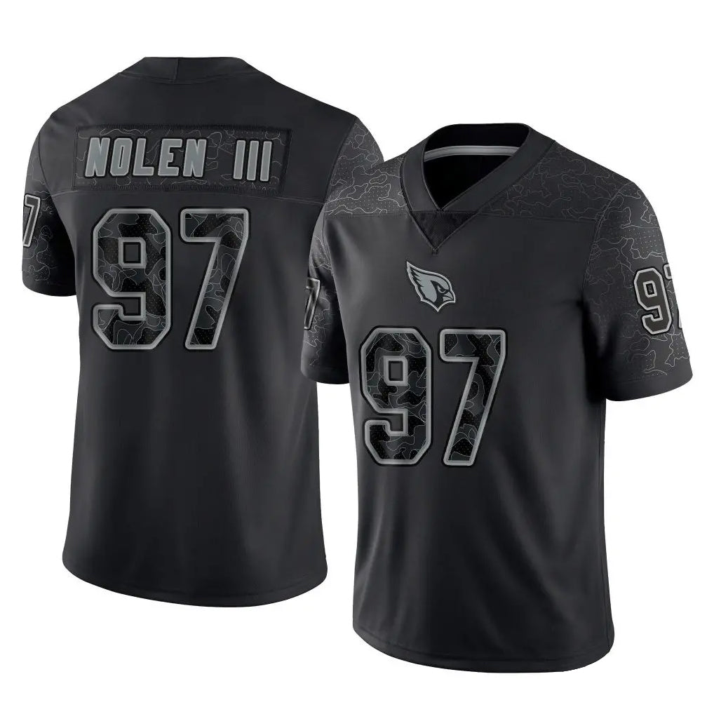 A.Cardinals #97 Walter Nolen III Player Black RFLCTV Limited Home Game ROCER Stitched Jerseys