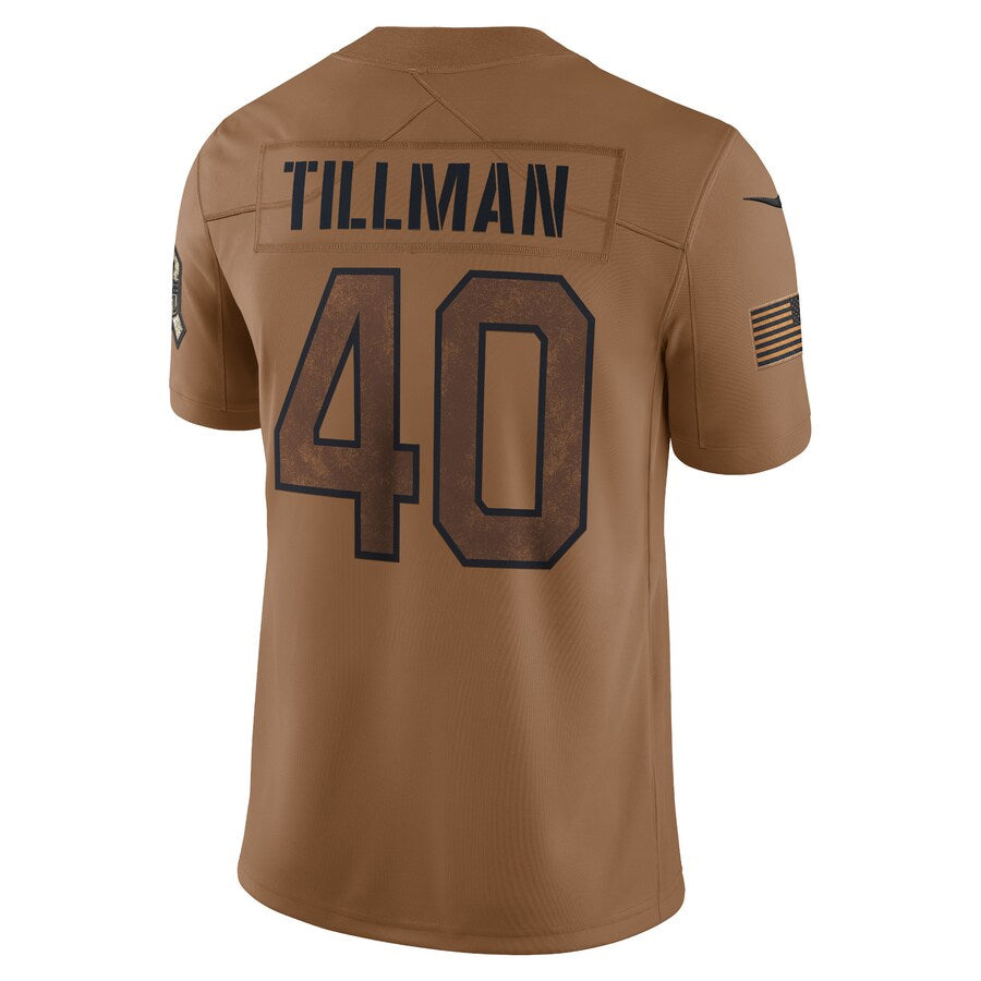 A.Cardinals #40 Pat Tillman Player Brown Salute To Service Limited ROCER Stitched Jerseys