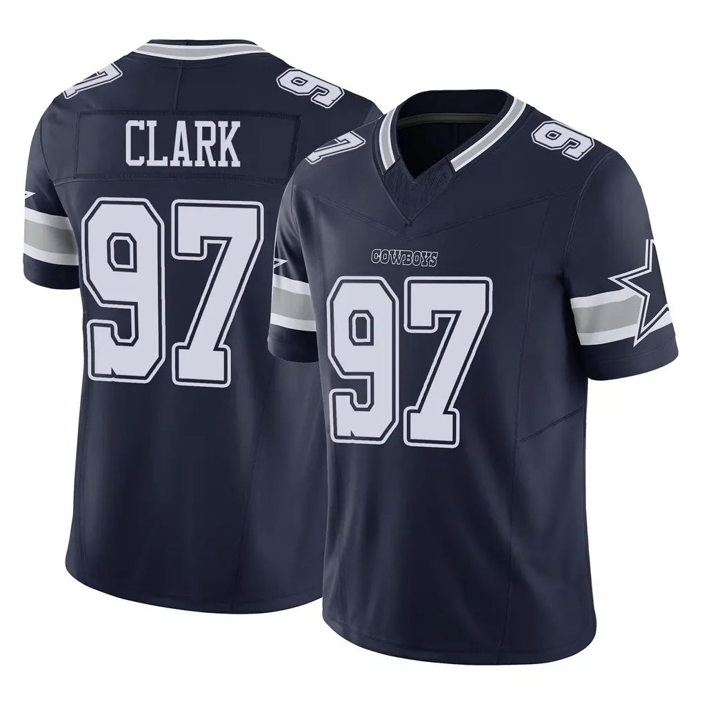 D.Cowboys #97 Kenny Clark Player Navy Limited Vapor F.U.S.E. Home Game ROCER Stitched Jerseys