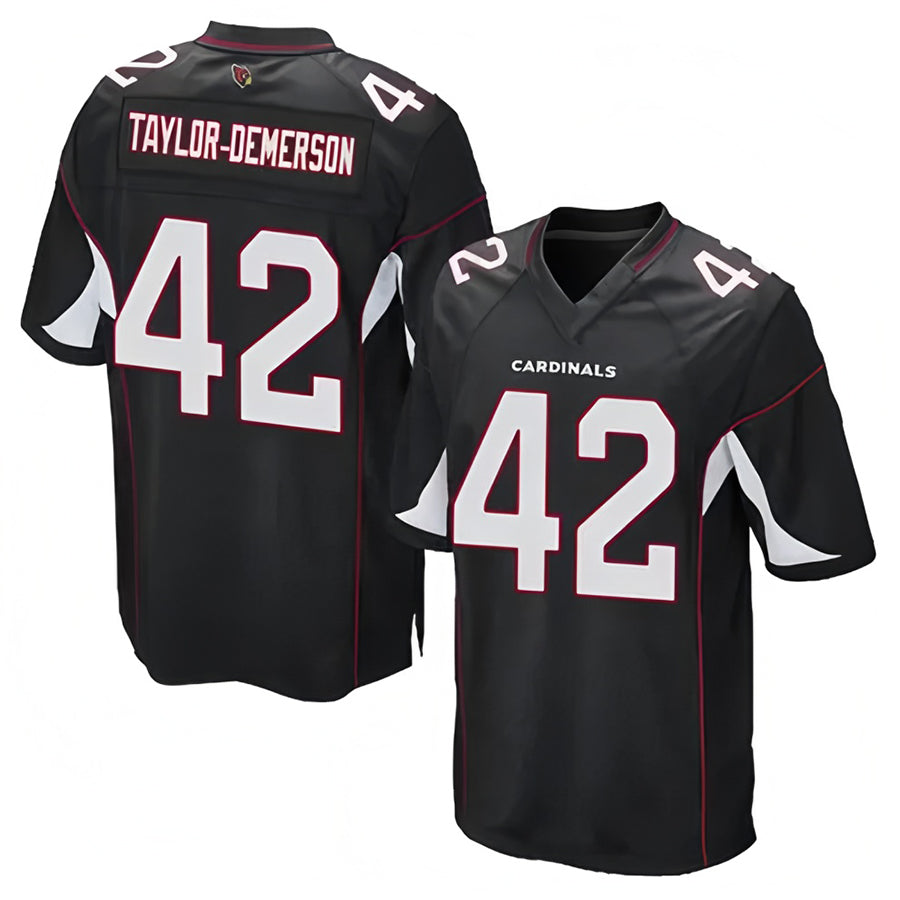 A.Cardinals #42 Dadrion Taylor-Demerson Player Black Game ROCER Stitched Jerseys