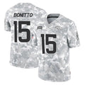 D.Broncos #15 Nik Bonitto Player Arctic Camo Salute To Service Limited ROCER Stitched Jerseys