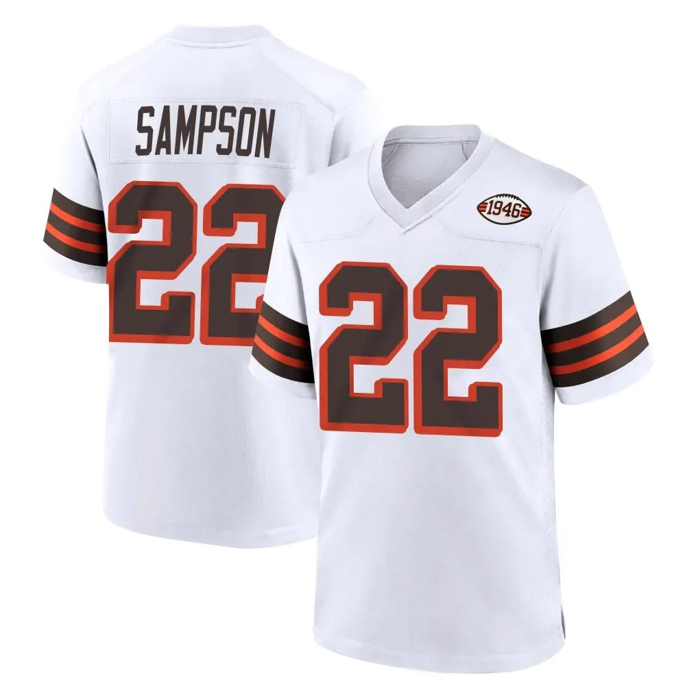 C.Browns #22 Dylan Sampson Player White Alternate Home Game ROCER Stitched Jerseys