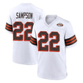 C.Browns #22 Dylan Sampson Player White Alternate Home Game ROCER Stitched Jerseys
