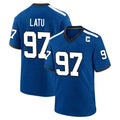 IN.Colts #97 Laiatu Latu Player Royal Alternate Indiana Nights Home Game ROCER Stitched Jerseys