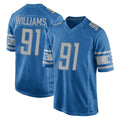 D.Lions #91 Tyleik Williams Player Blue Home Game ROCER Stitched Jerseys