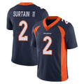 D.Broncos #2 Pat Surtain II Player Navy Vapor Untouchable Limited Game ROCER Stitched Jerseys