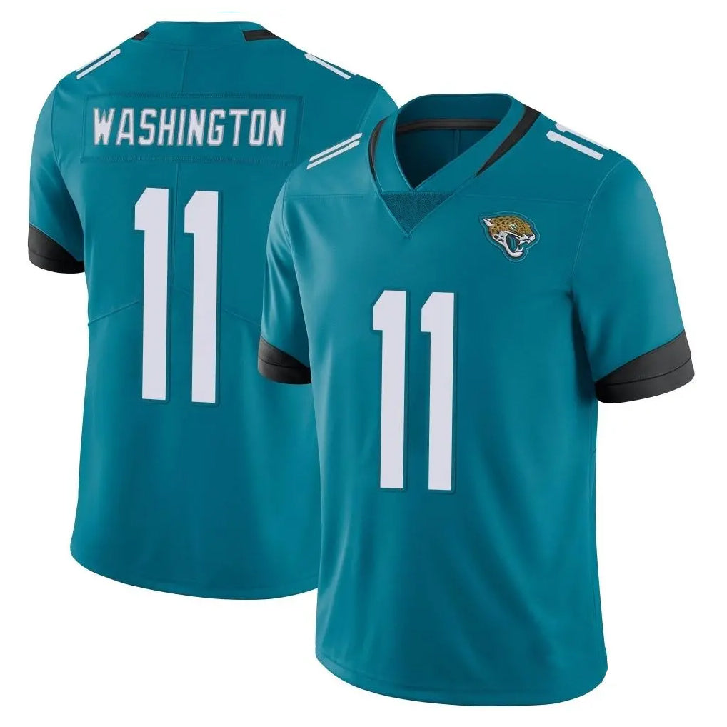 J.Jaguars #11 Parker Washington Player Teal Vapor Untouchable Limited Home Game ROCER Stitched Jerseys
